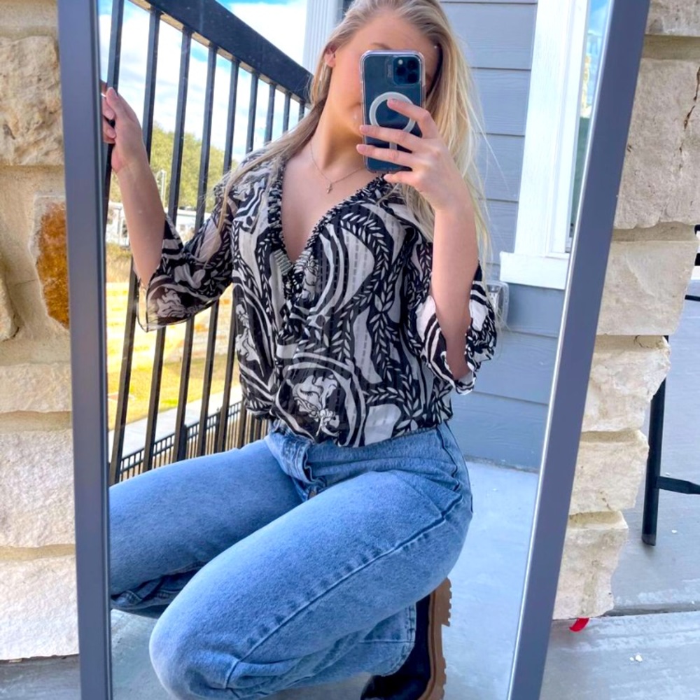Silk Peasant Blouse